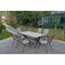 Deko Living Outdoor Dining Chairs and Table Set, 7 Piece, Brown COP30702BWN - alternate 2